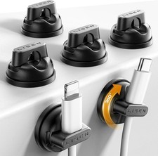 6-Pack Rotatable Cord Holder LISEN Magnetic Adhesive for Desk