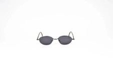 Human Eyework M013 03 Vintage Sunglasses Unisex Blue Oval Gray Lenses Italy