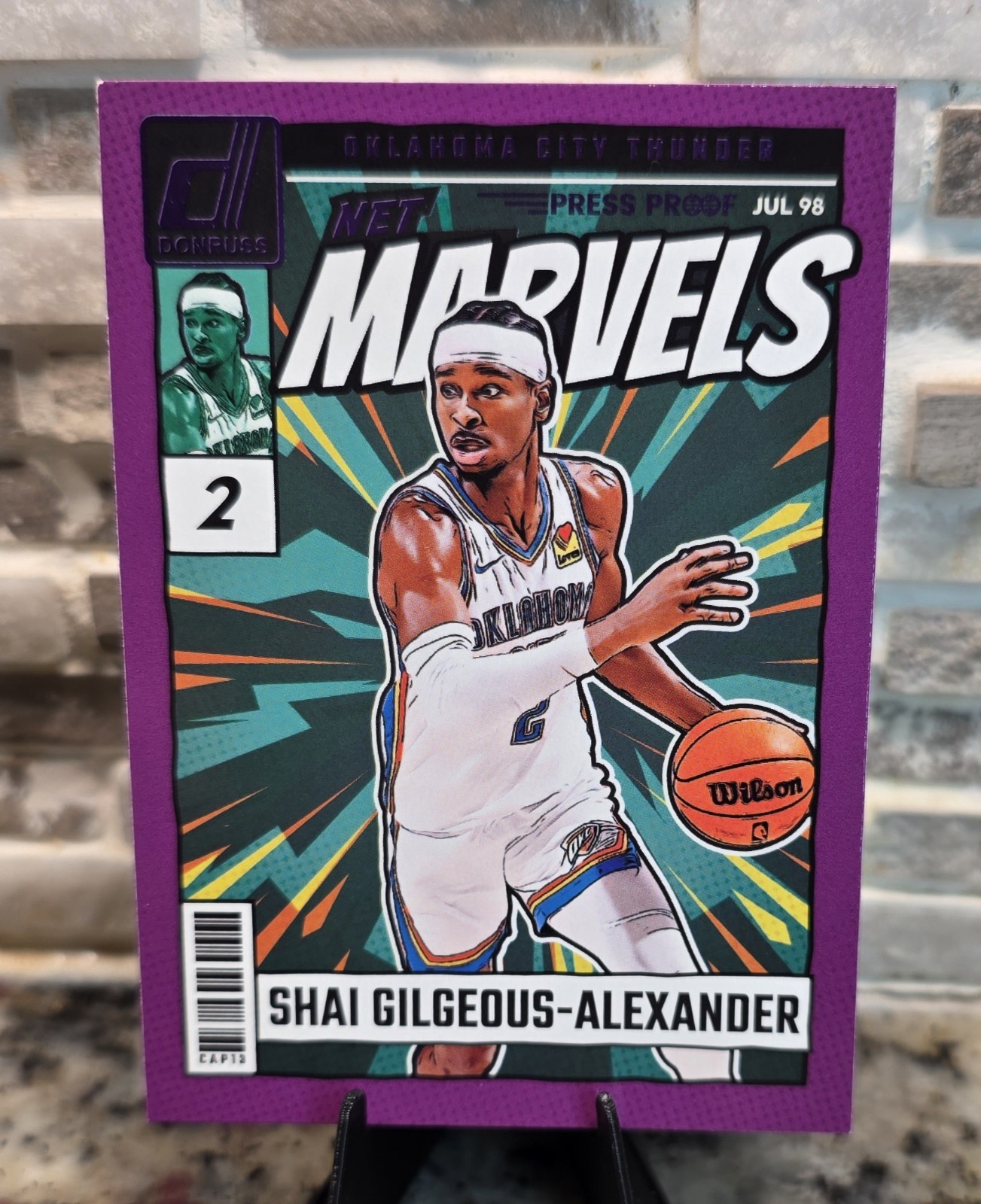 Shai Gilgeous-Alexander #12 Basketball Cards 2024 Panini Donruss Net Marvels trading card — raw and PSA graded price guide