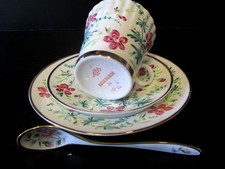 Lomonossow Porzellan Kaffeetasse Teetasse Teller 3tlg. USSR Russland Bone China