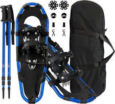 Set Ciaspole Da Neve, Racchette Da Neve in Leghe Di Alluminio Con Bastoni Da Tre