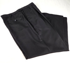 Haggar Cool 18 Performance Pants Mens 42x27 Black Classic Fit Comfort Waist