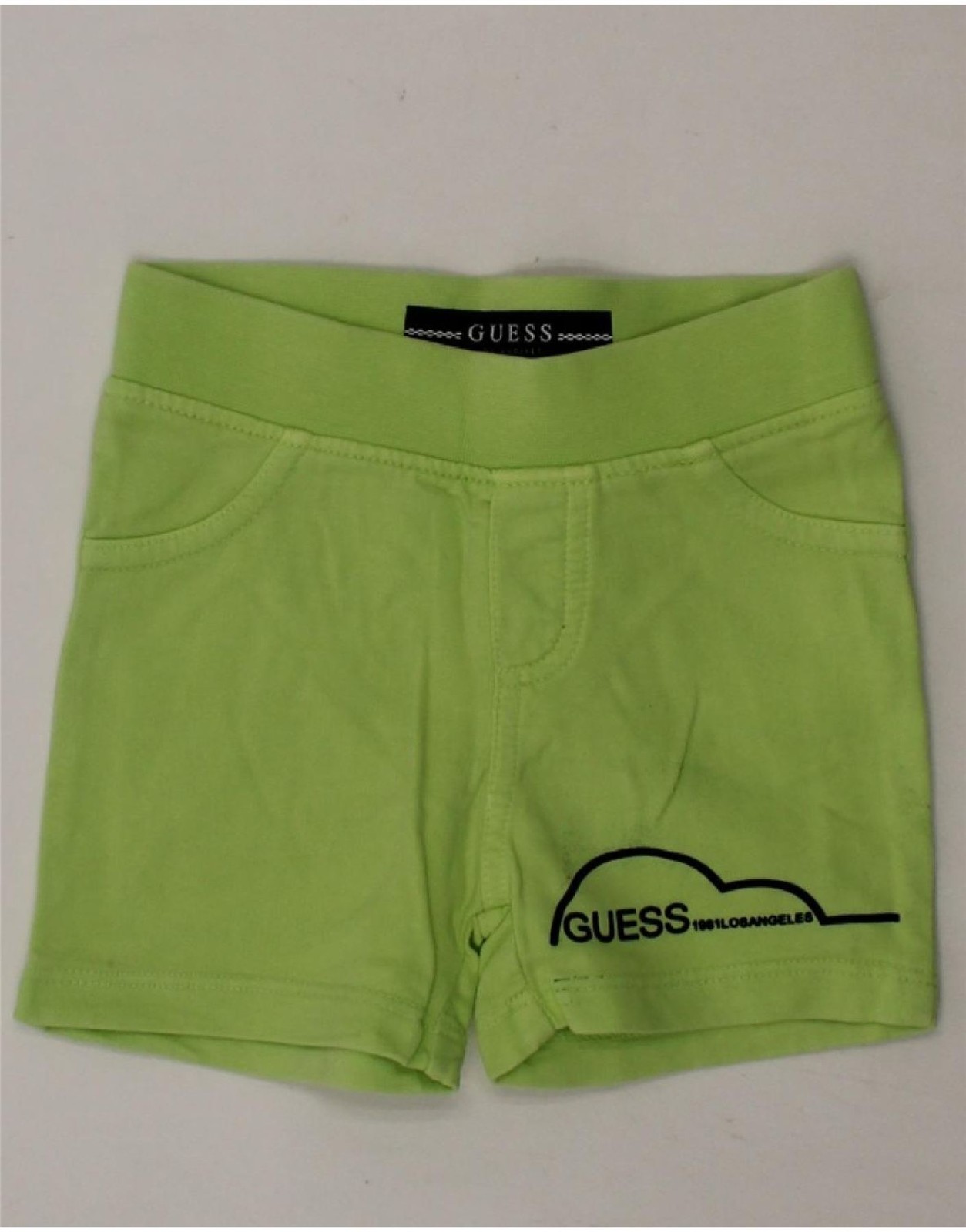 Pantalones Cortos Deportivos Gráficos GUESS Bebé Niñas 0-3 Meses Algodón Verde YQ02