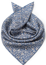 100 Silk 20" small square Scarf men Women neckerchief Wrap floral blue SC20-BG