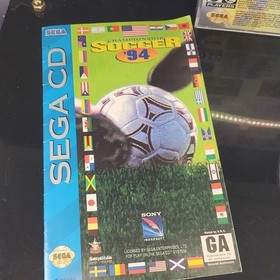 VTG Championship Soccer '94 Sega CD Long Case CIB With Reg. Card CLEAN VGC WOW!
