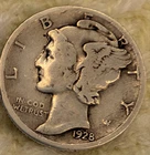 1928-S Mercury Dime  Better Date Very Fine Detail, Free Shipping