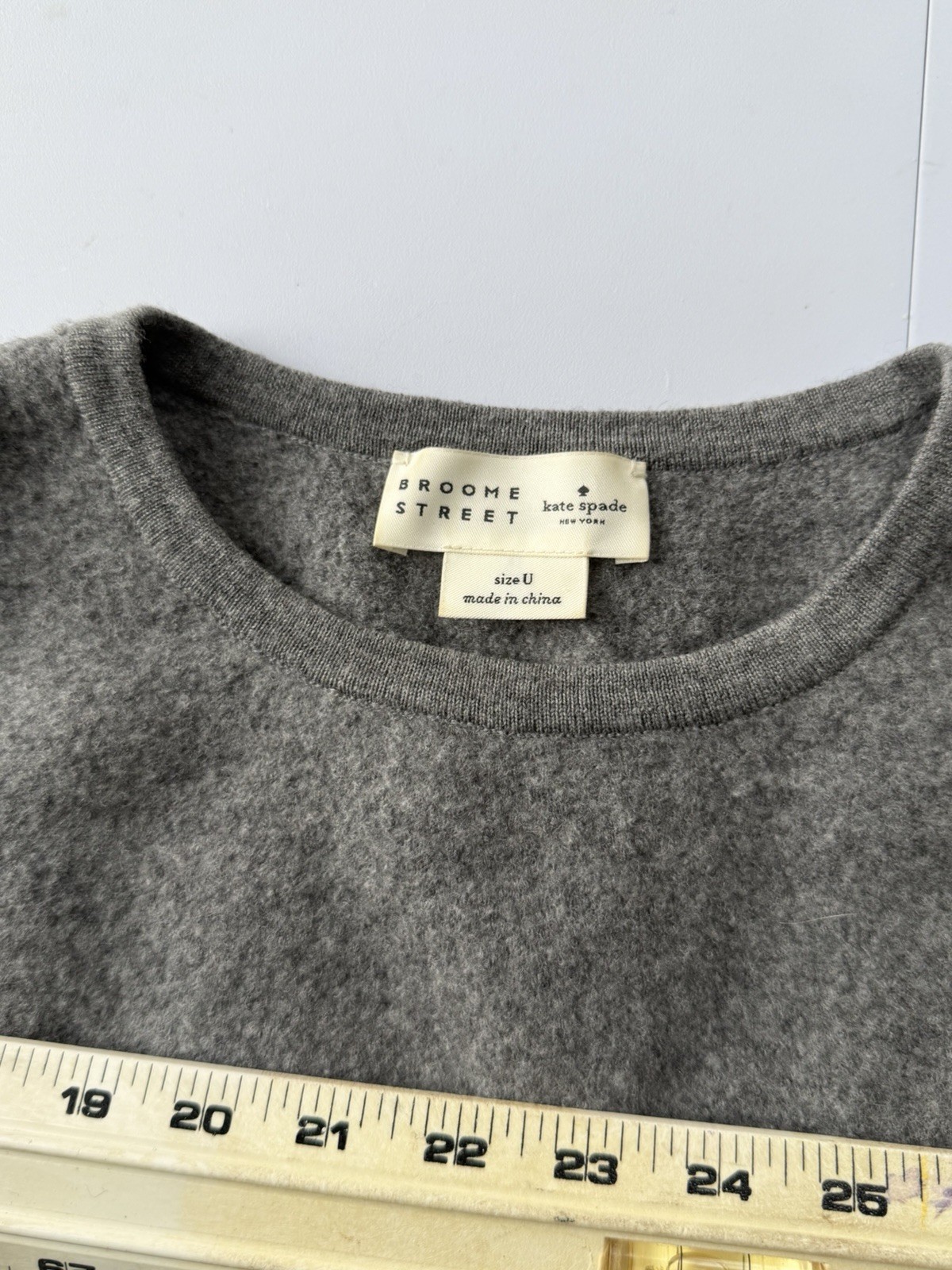 Kate Spade NY Brooke Street Melange Wool Poncho One Size Gray Black Armholes thumbnail 5