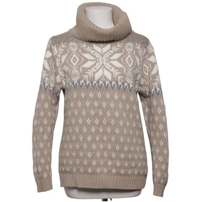 Peckott, Rollkragenpullover, Größe: 40, Beige/Weiß #pGh