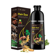 3-In-1 Black Hair Dye Shampoo for Gray Coverage, Hair Color Shampoo for Both Wom