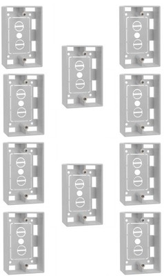 10x Single 1-Gang Surfacemount Outlet Electical Backbox Junction Wall Plate Box