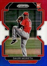 2022 Panini Prizm #95 Dauri Moreta Red/White/Blue Prizm