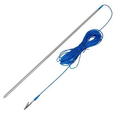 Solid Portable Grounding Rod,304 Stainless Steel Plug Ground Rod Kit With 50ft C