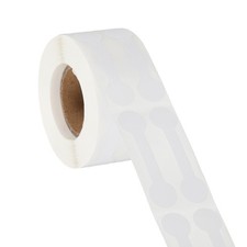500 Pcs Blank Round Adhesive Jewelry Price Tags for Necklace, White