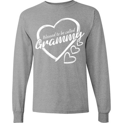 Inktastic Blessed To Be Called Grammy Cute Heart Design Long Sleeve T-Shirt Love