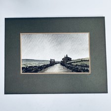 Original Watercolour Hebden Bridge Yorkshire New Pecket Well Signed Landscape