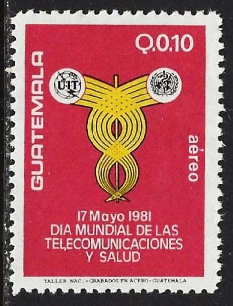 GUATEMALA 1983 SCOTT C762 TELECOMMUNICATIONS  MINT NH