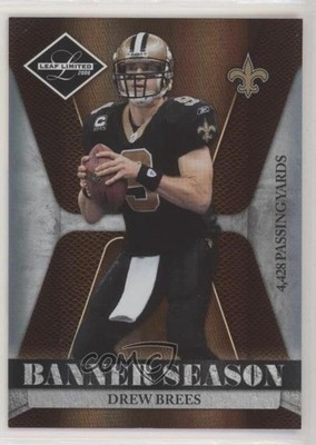 2008 Leaf Limited Banner Season Holofoil 27/100 Drew Brees #BSM-18 HOF l8x