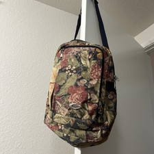 Vintage Concourse Floral Tapestry Backpack Book Bag Cottagecore Botanical Boho