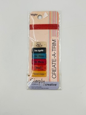 Wrights Simply Creative Create-A-Trim Jelly Tags 6 Pcs Metallic