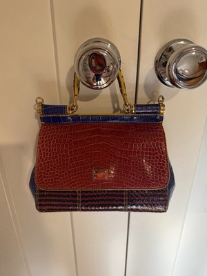 Dolce&Gabbana Multicolor Crocodile and Python Miss Sicily Bag 