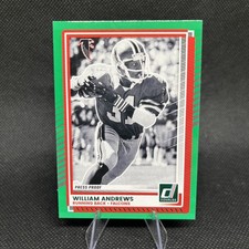 2025 Panini Donruss - William Andrews #247 Atlanta Falcons Green Press Proof