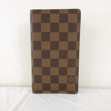 Used LOUIS VUITTON Notebook Cover Case Damier Agenda Leather Brown T938
