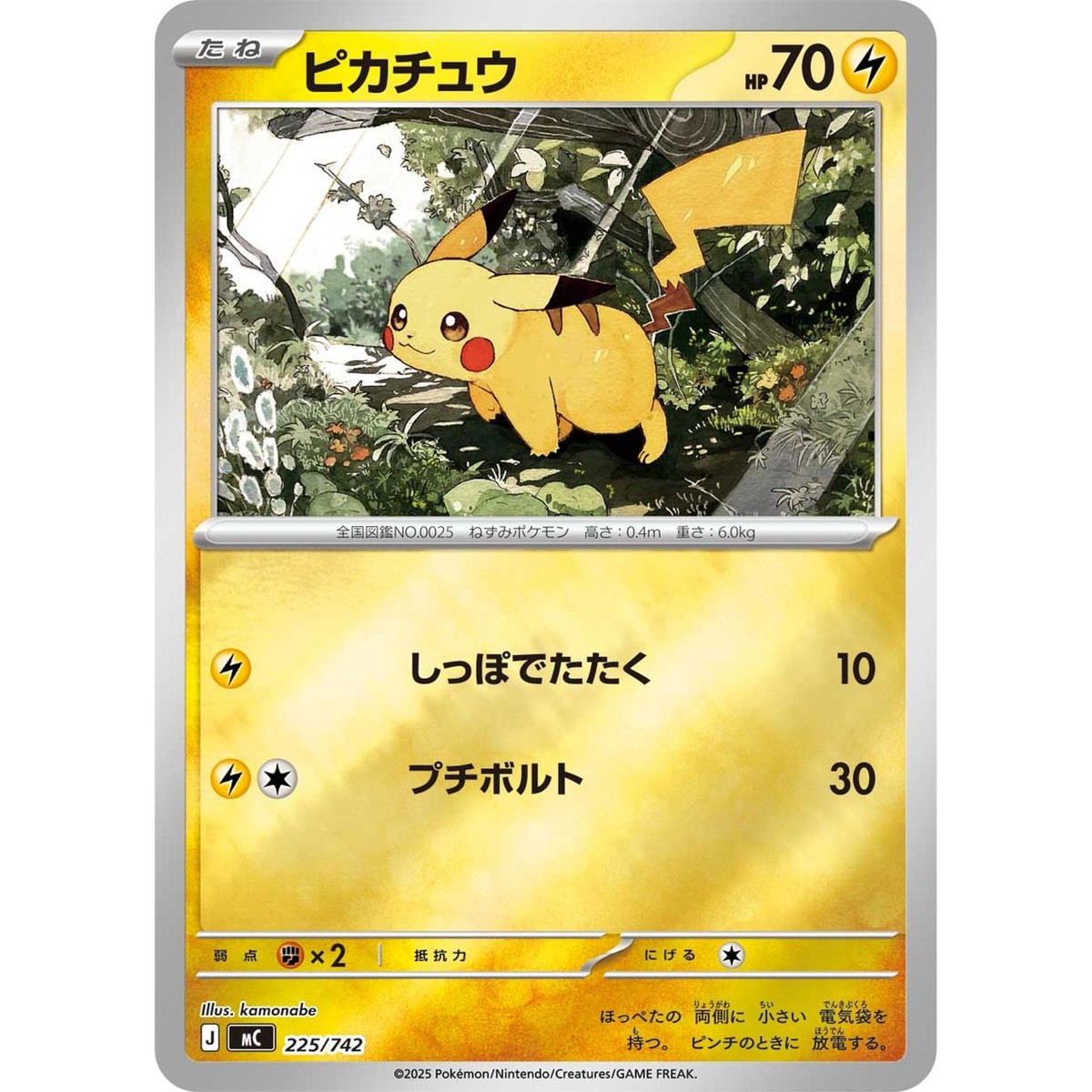 Pikachu holo 225/742 mc Japanese Pokemon Card Start Deck 100 - NM