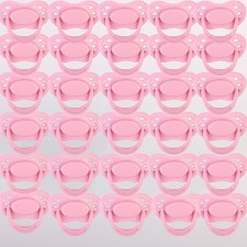 30PCS Magnetic Pacifiers Pink Soother for Reborn Baby Dolls Accessories Supply
