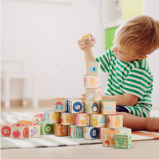 New - 26pcs Wooden ABC Letters Building Blocks Learning Education Toys Kids gift