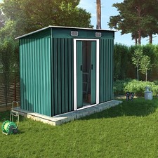 4x8 FT Steel Storage Shed, Pre-drilled Steel Panels, Outdoor Tool Shed Workshop