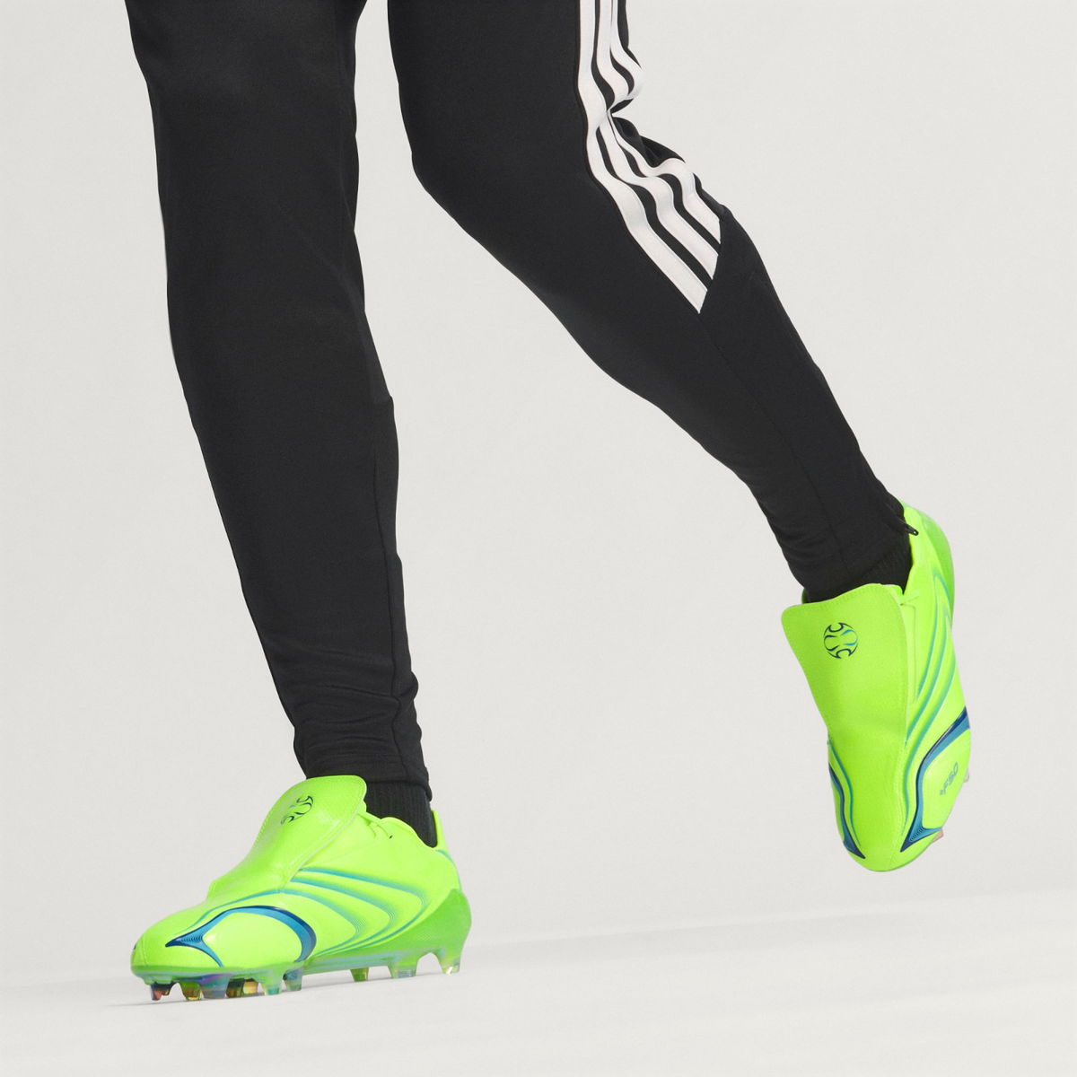 adidas F50 Tunit FG Cleats Lucid Lemon Royal Blue IH8942 Men's