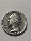 1949- P SILVER WASHINGTON QUARTER     V/G    N196