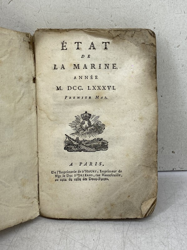 État de la Marine, 1786