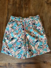 Lands End Swim Trunks Men's Medium 32-34 Lined UPF 50 Sea Shell Boardshorts