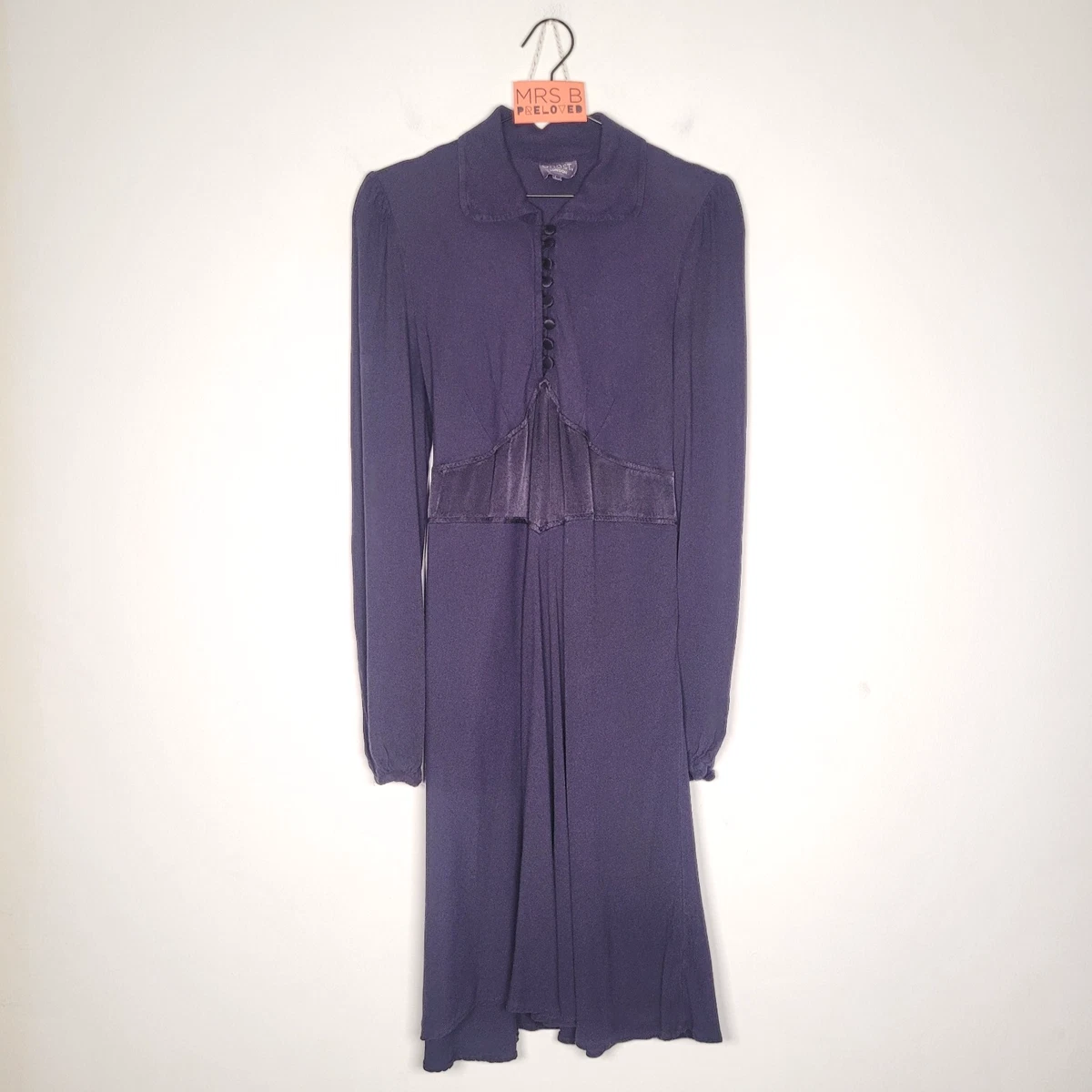 strapless open back dress Ghost Purple Silk Velvet Gown  Moore Vintage Archive