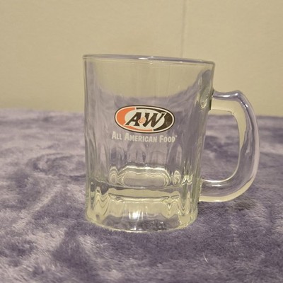 A&W Root Beer Mini Mug AW Oval Logo 3'' Tall Souvenir Glass Shot Novelty Vintage