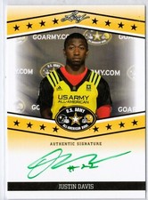 2013 JUSTIN DAVIS Leaf Army All-American Bowl Tour Autographs Green Ink 25/25