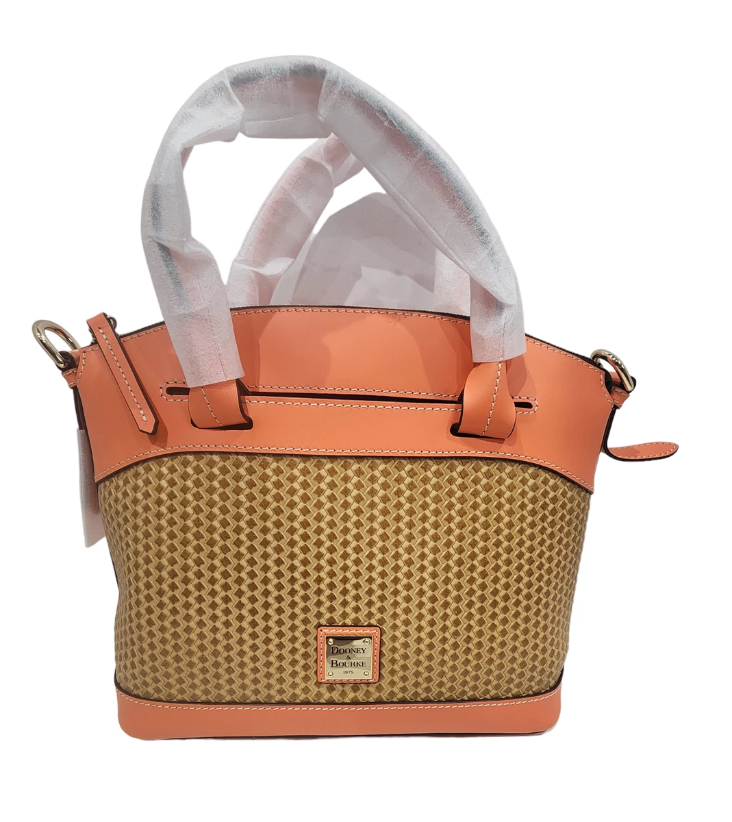 Dooney and bourke woven embossed leather satchel beacon deals
