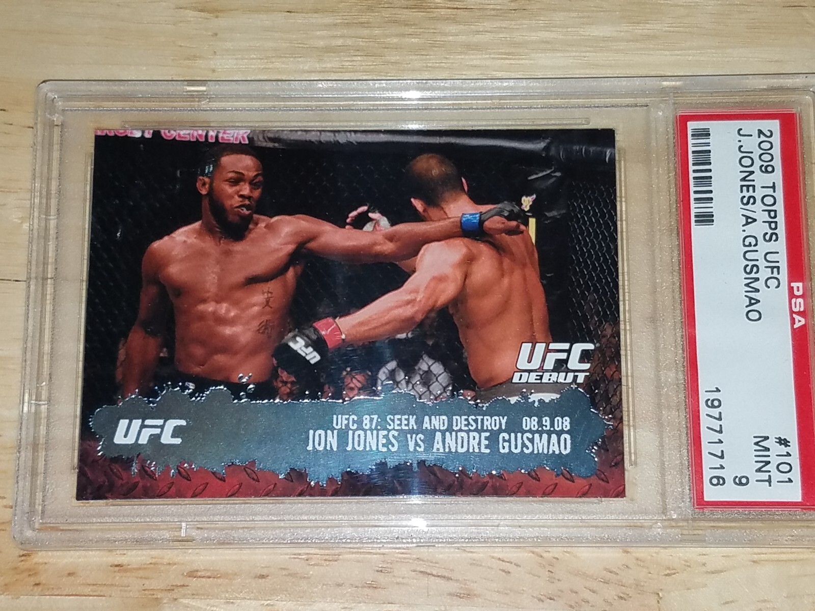 2009 UFC Topps Round 2 JON JONES UFC Debut PSA 9 Bones RC Rookie