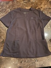 Jaanuu Women's Relaxed 3-Pocket Scrub Top Black Sz Large