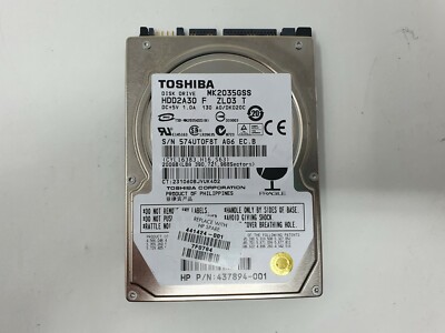 Toshiba HDD Festplatte 200GB 2,5'' SATA Windows10 Home 64-bit Systemfähig