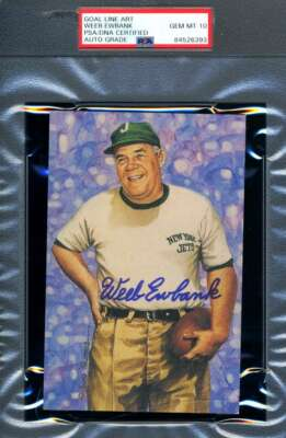 #ad Weeb Ewbank Gem Mint 10 PSA DNA Slabbed Signed Goal Line Art Card Autograph GLAC $147.47