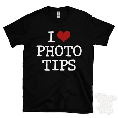 I LOVE PHOTO TIPS T-SHIRT Herz Fotografie Beratung Techniken Tutorials How-Tos