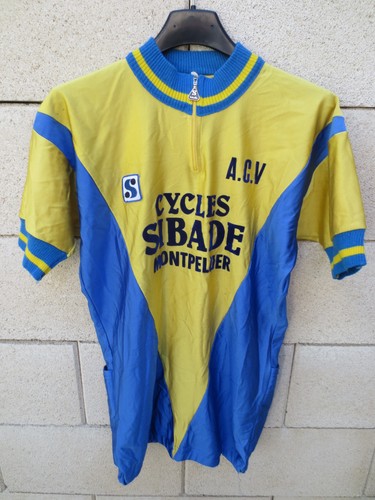VINTAGE Maillot cycliste A.C.V Cycles SIBADE MONTPELLIER