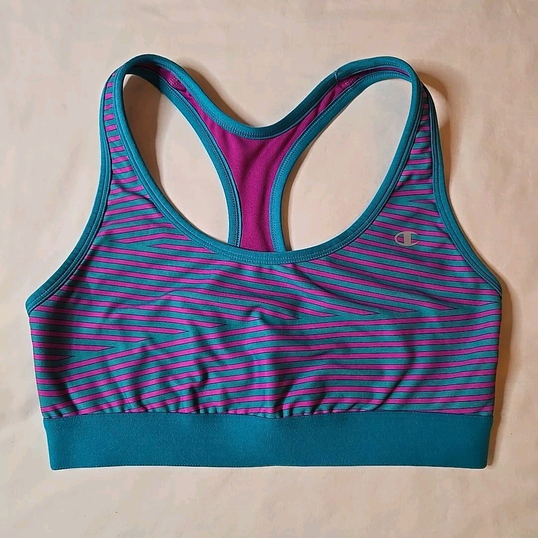 Champion Women's Performance Racerback Sports Bra Blue/Pink