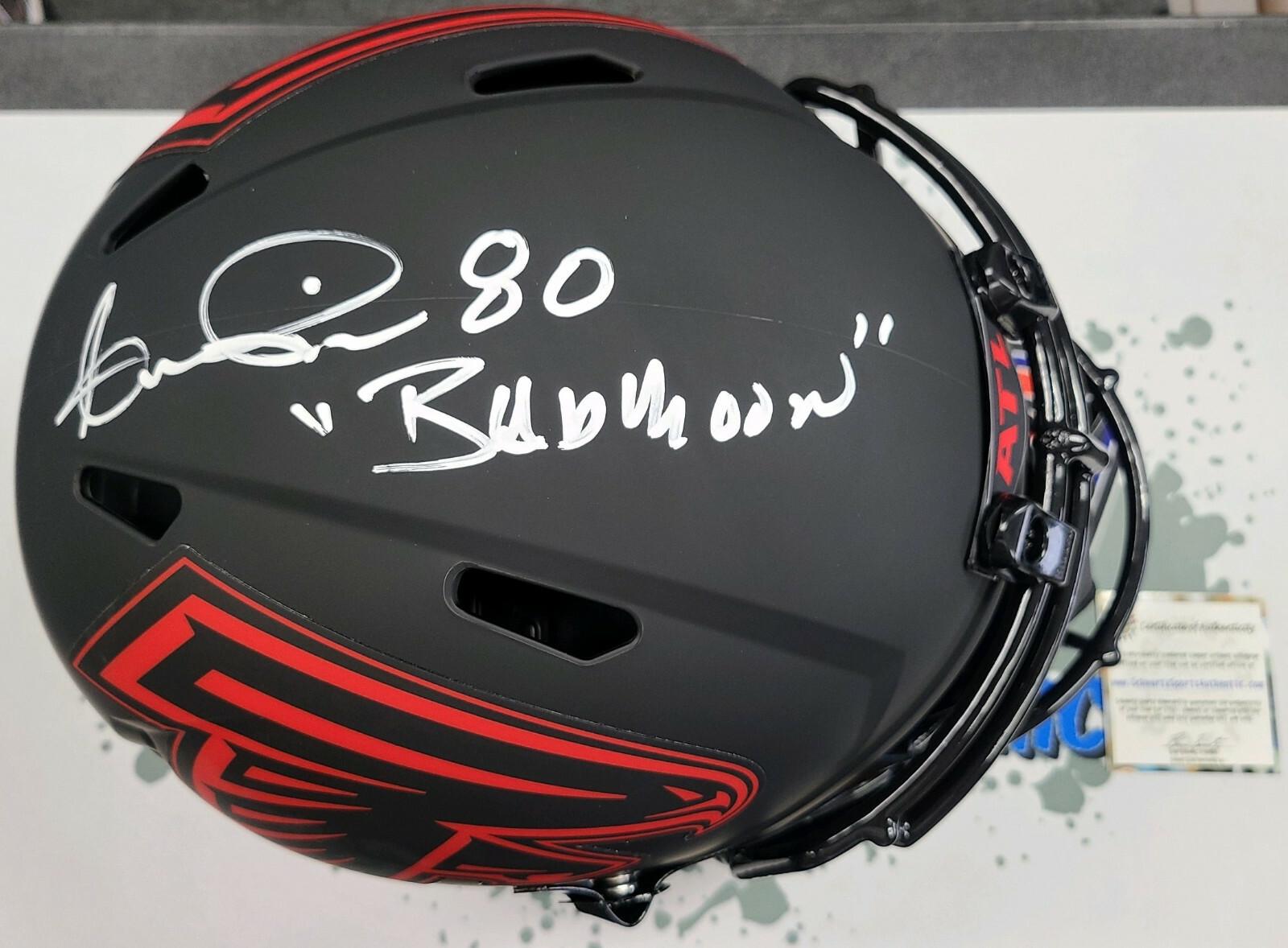 Andre Rison Autographed Signed Atlanta Falcons Andre "Bad Moon" Rison Eclipse Full Size Helmet w/COA 
