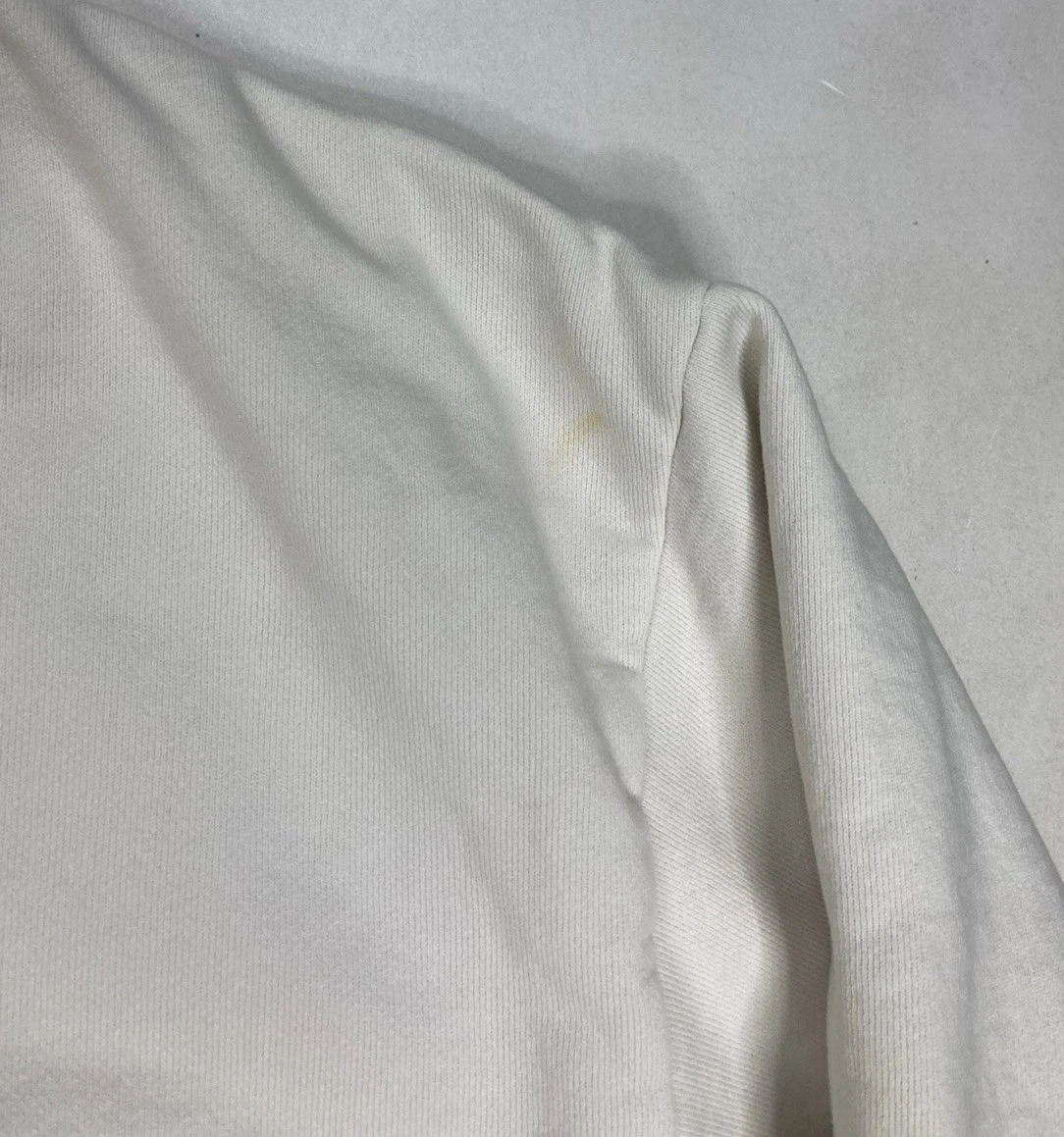 OFF WHITE Felpa con cappuccio pullover pesante trent'anni donna XXL avorio trent'anni