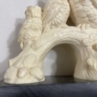 Vintage Carved Owls Figurine Sculpture Alabaster Resin A Santini  Italy 5” — photo 3