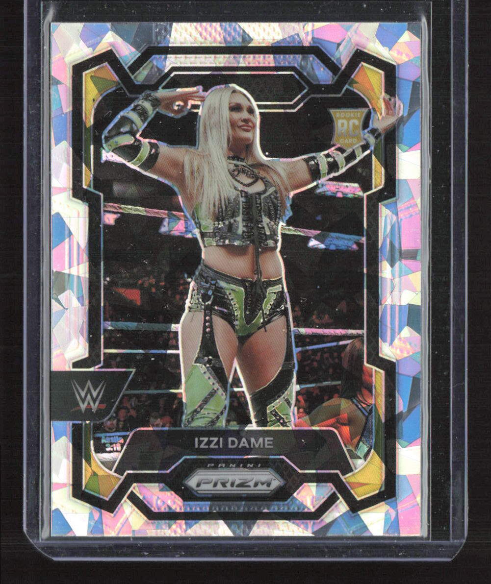 2024 Panini Prizm WWE #116 Izzi Dame Cracked Ice Rookie