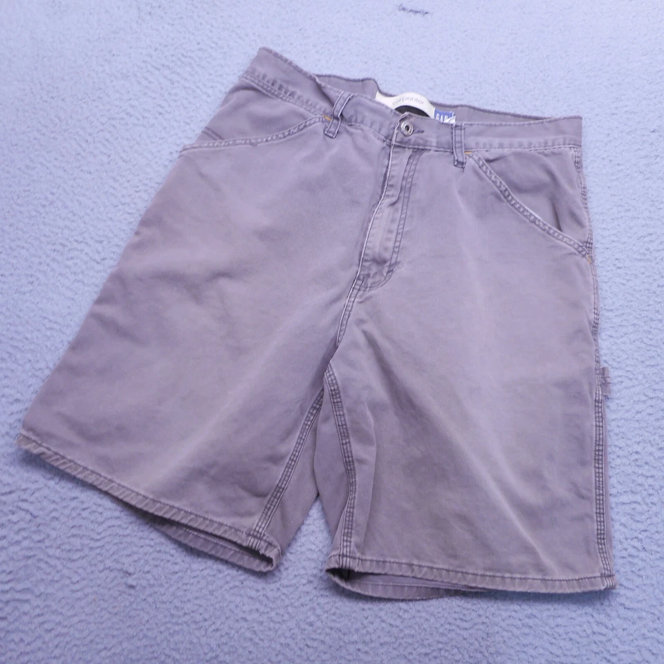 Pantalones Cortos Vintage Gap Para Hombre 34 Gris Denim Y2K Lazo Carpintero Foto 2 de 4